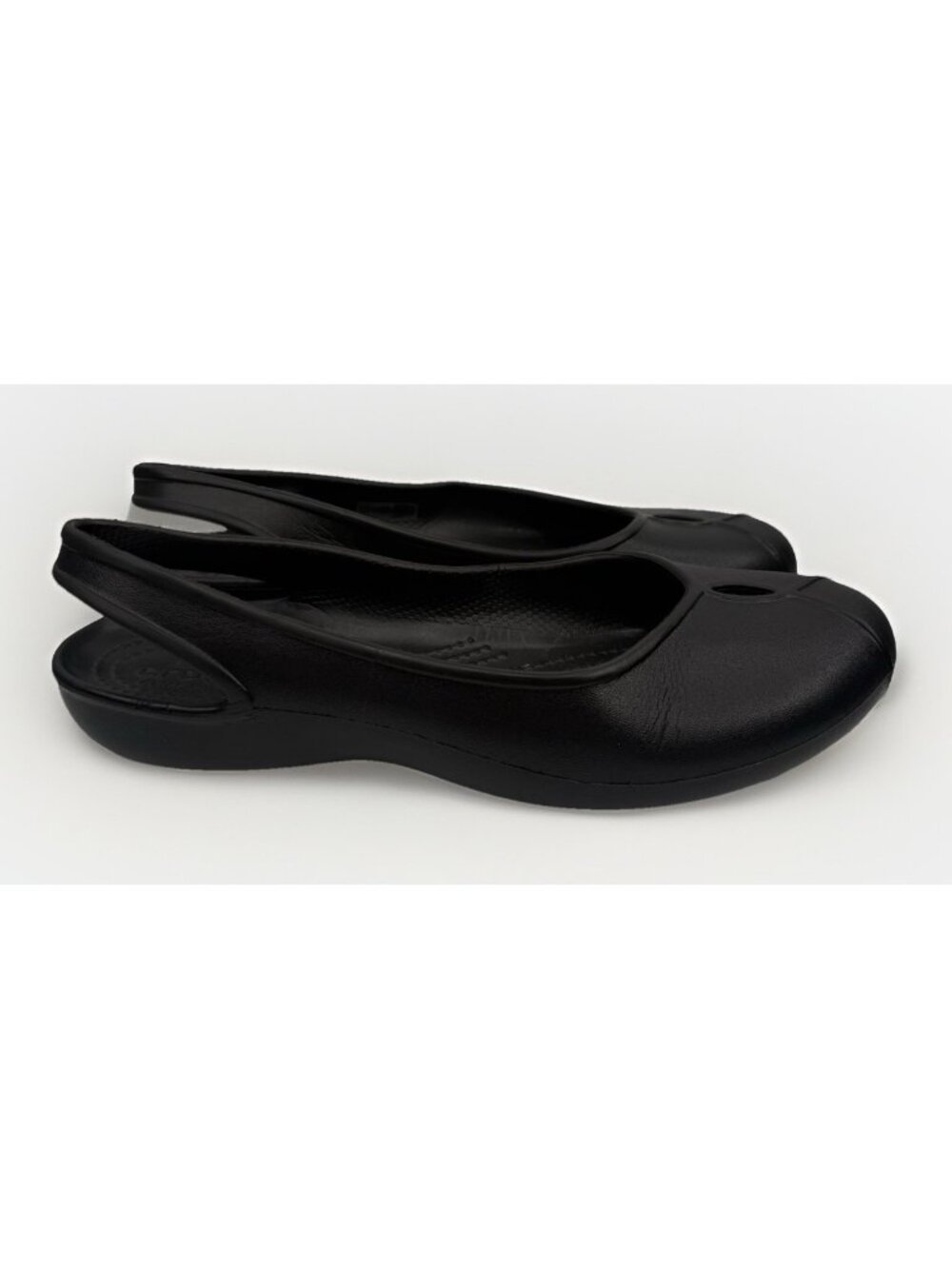Crocs Olivia II Womens 8 Black Slingback Ballet Flats Comfort Casual Travel - Picture 3 of 11